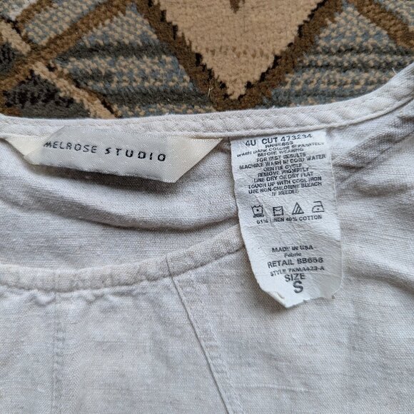 100% Linen Shell Tank - Picture 2 of 3